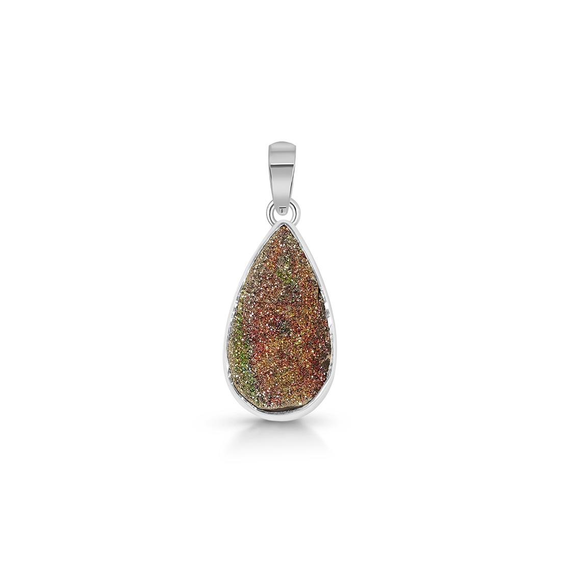 Spectropyrite Druzy Pendant-(SPD-P-10.)
